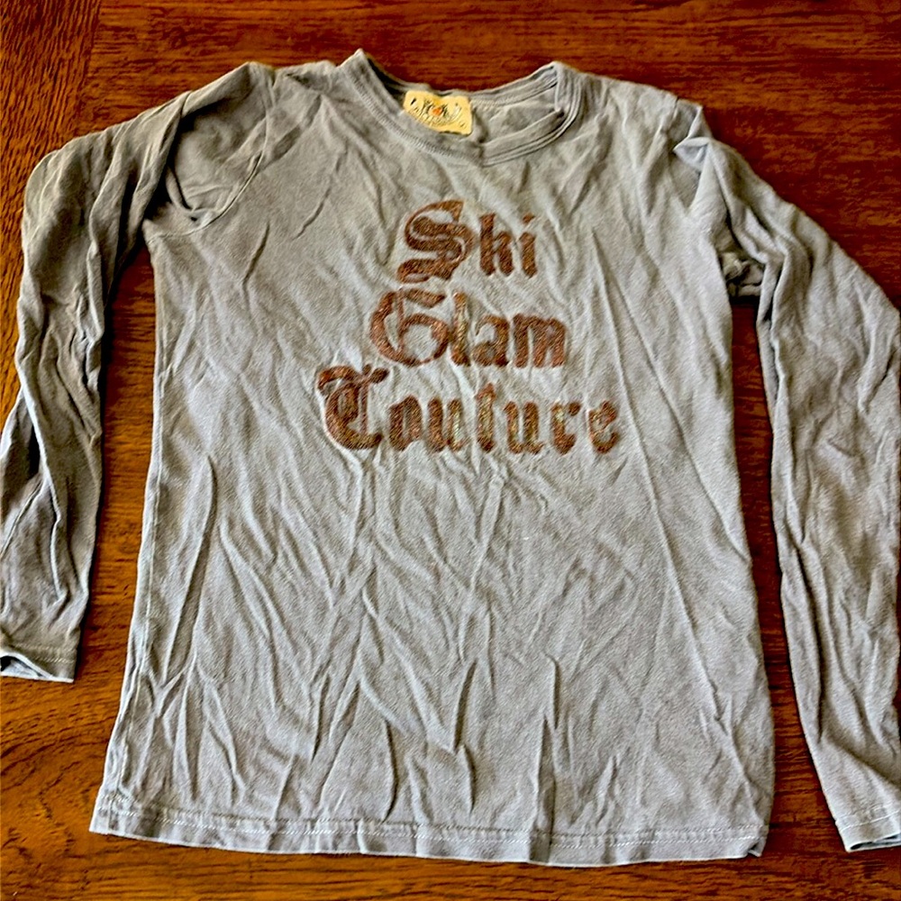 JUICY COUTURE women’s vintage grey long sleeve shirt. Size medium